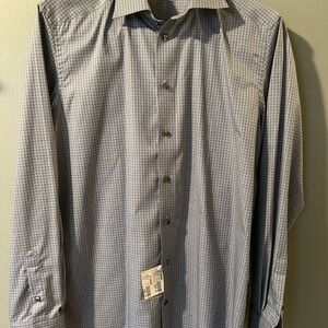 Eton Blue Checkered Dress Shirt